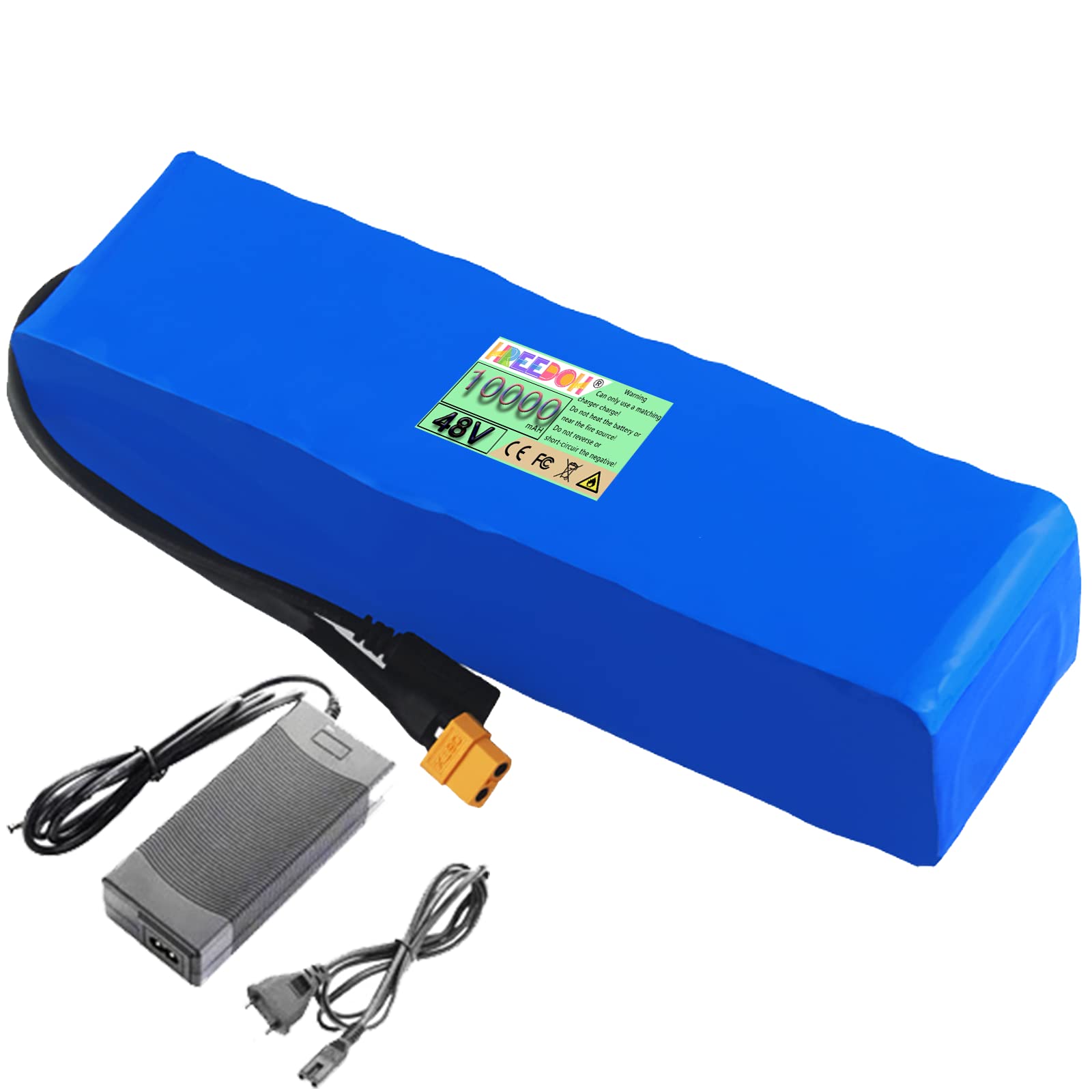 Amazon | 48V 10Ah リチウムイオン バッテリー パック 13S3P 48 ボルト